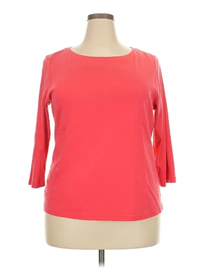 Pre-owned Talbots 3/4 Sleeve Top Red Boatneck Tops