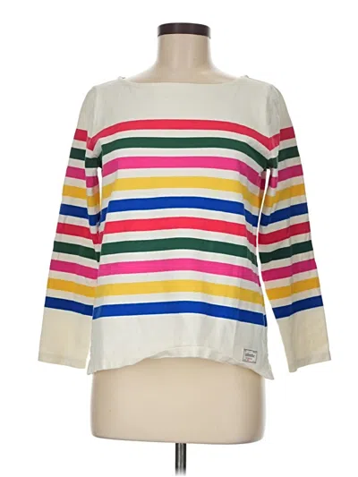 Pre-owned Talbots 3/4 Sleeve Top White Boatneck Tops