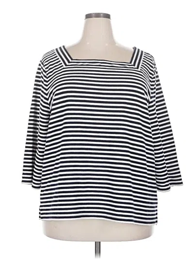 Pre-owned Talbots 3/4 Sleeve Top White Boatneck Tops