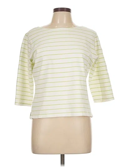 Pre-owned Talbots 3/4 Sleeve Top Yellow Boatneck Tops