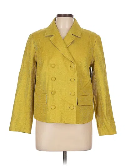 Talbots 3/4 Sleeve Top Yellow Square Neckline Tops