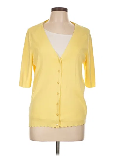 Pre-owned Talbots 3/4 Sleeve Top Yellow Sweetheart Neckline Tops