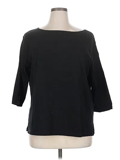 Pre-owned Talbots 3/4 Sleeve T-shirt In Black