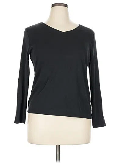 Pre-owned Talbots 3/4 Sleeve T-shirt In Black