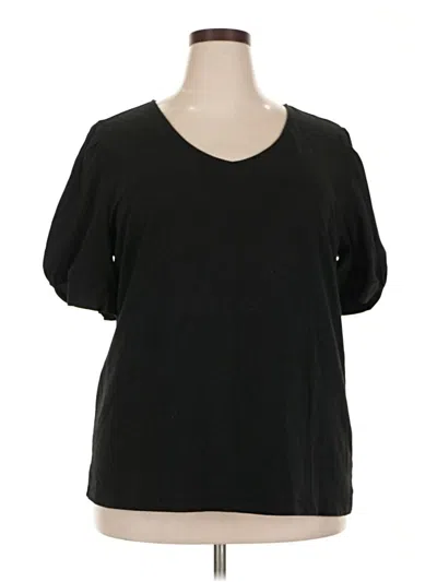 Pre-owned Talbots 3/4 Sleeve T-shirt In Black