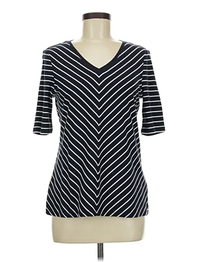 Pre-owned Talbots 3/4 Sleeve T-shirt In Black