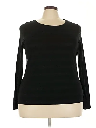 Pre-owned Talbots 3/4 Sleeve T-shirt In Black