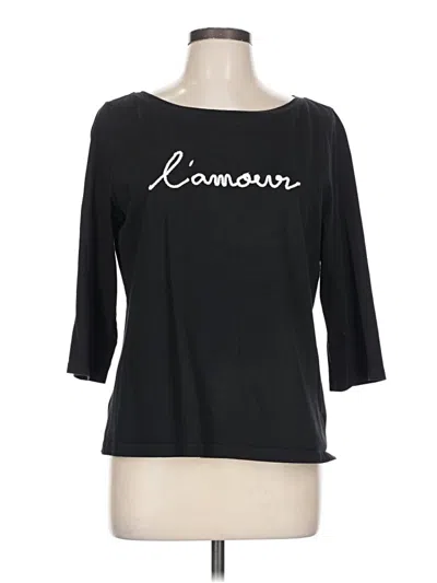 Pre-owned Talbots 3/4 Sleeve T-shirt In Black
