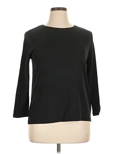 Pre-owned Talbots 3/4 Sleeve T-shirt In Black