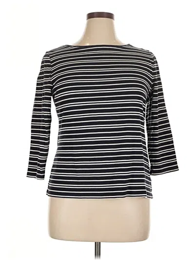 Pre-owned Talbots 3/4 Sleeve T-shirt In Black