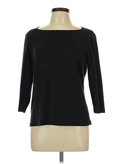 Pre-owned Talbots 3/4 Sleeve T-shirt In Black