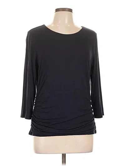 Pre-owned Talbots 3/4 Sleeve T-shirt In Black
