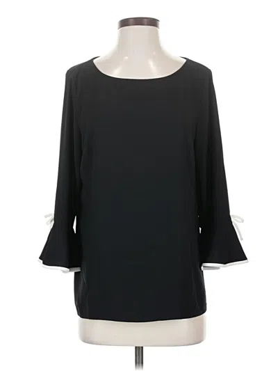 Pre-owned Talbots 3/4 Sleeve T-shirt In Black