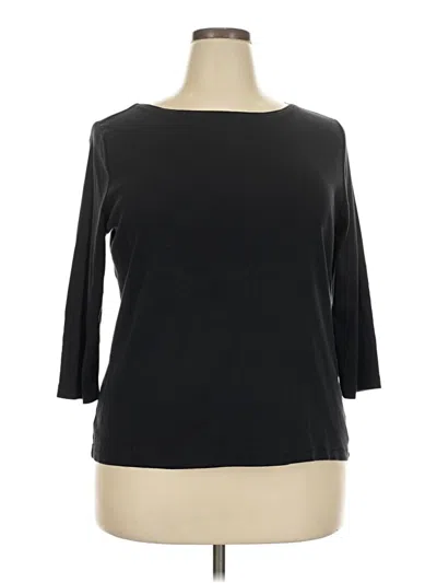 Pre-owned Talbots 3/4 Sleeve T-shirt In Black