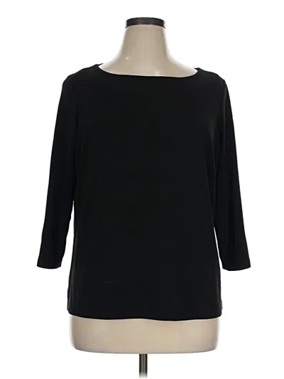 Pre-owned Talbots 3/4 Sleeve T-shirt In Black
