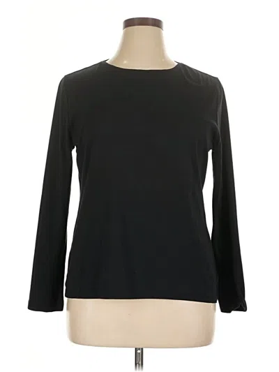 Pre-owned Talbots 3/4 Sleeve T-shirt In Black