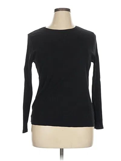 Pre-owned Talbots 3/4 Sleeve T-shirt In Black