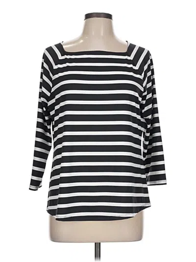 Pre-owned Talbots 3/4 Sleeve T-shirt In Black