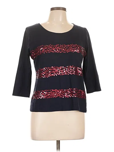 Pre-owned Talbots 3/4 Sleeve T-shirt In Black