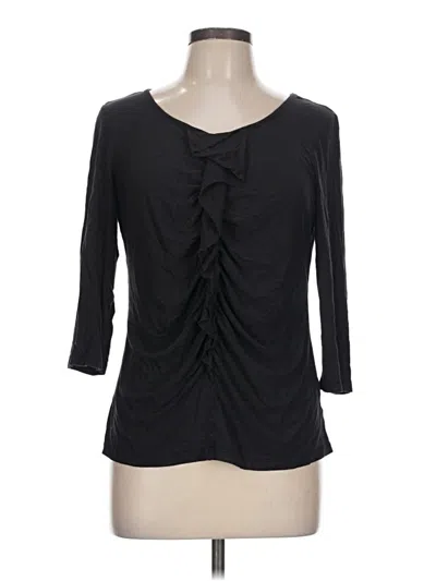 Pre-owned Talbots 3/4 Sleeve T-shirt In Black