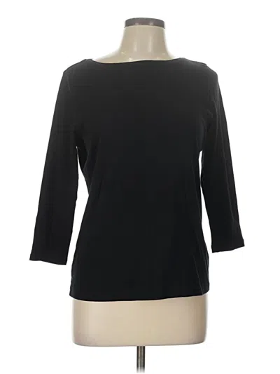 Pre-owned Talbots 3/4 Sleeve T-shirt In Black