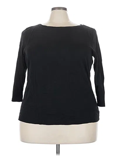 Pre-owned Talbots 3/4 Sleeve T-shirt In Black