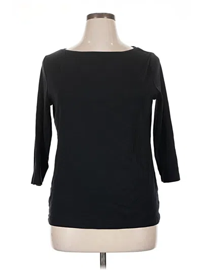Pre-owned Talbots 3/4 Sleeve T-shirt In Black