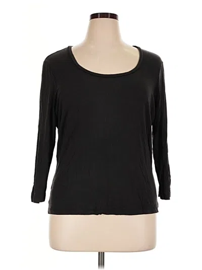 Pre-owned Talbots 3/4 Sleeve T-shirt In Black