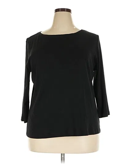 Pre-owned Talbots 3/4 Sleeve T-shirt In Black