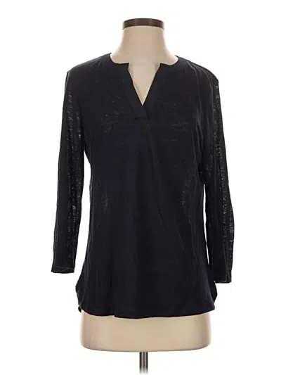 Pre-owned Talbots 3/4 Sleeve T-shirt In Black