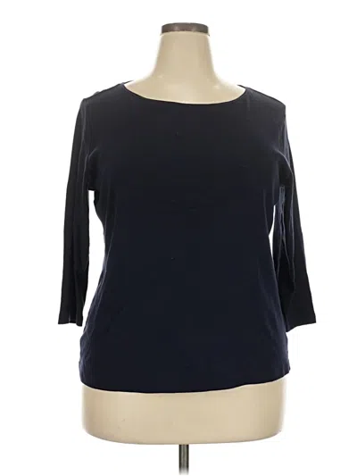 Pre-owned Talbots 3/4 Sleeve T-shirt In Black