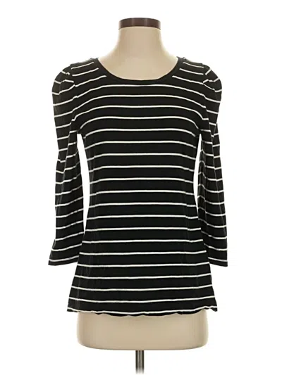 Pre-owned Talbots 3/4 Sleeve T-shirt In Black