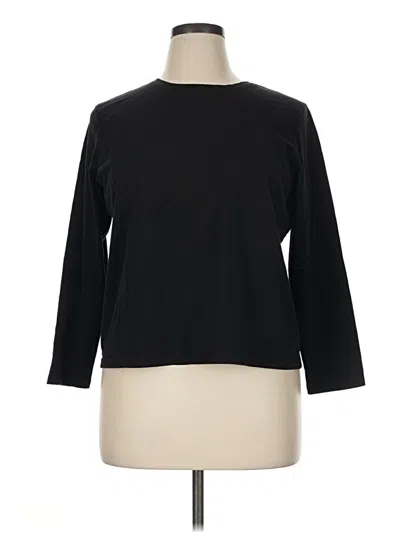 Pre-owned Talbots 3/4 Sleeve T-shirt In Black