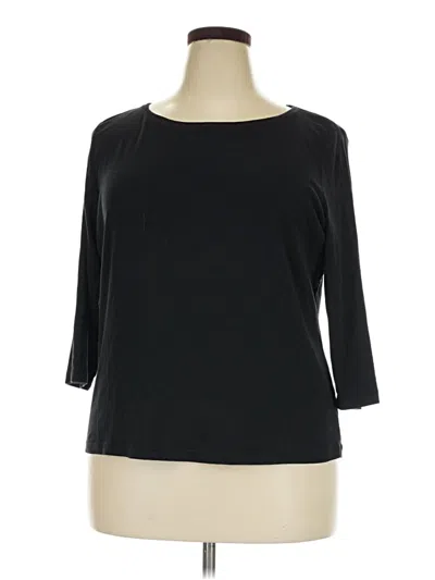 Pre-owned Talbots 3/4 Sleeve T-shirt In Black