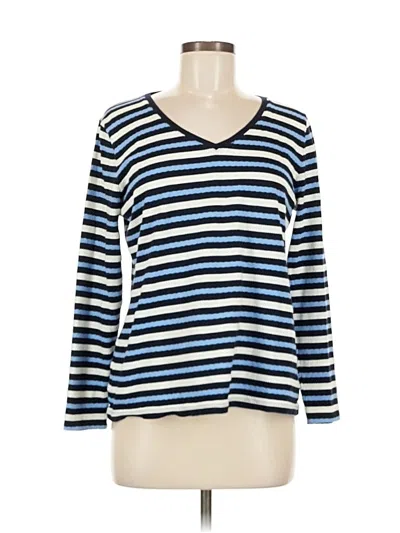 Pre-owned Talbots 3/4 Sleeve T-shirt In Blue