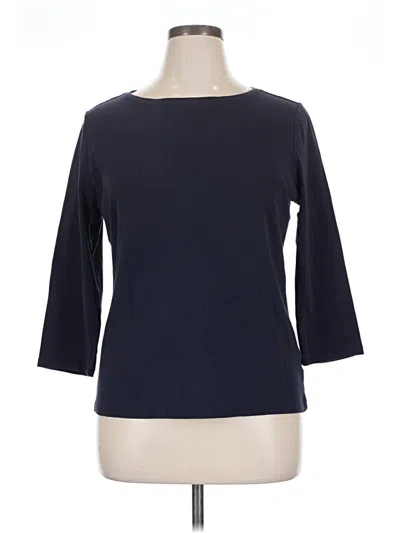 Pre-owned Talbots 3/4 Sleeve T-shirt In Blue