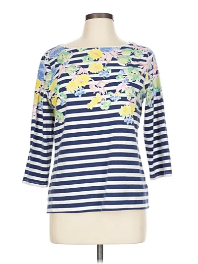 Pre-owned Talbots 3/4 Sleeve T-shirt In Blue