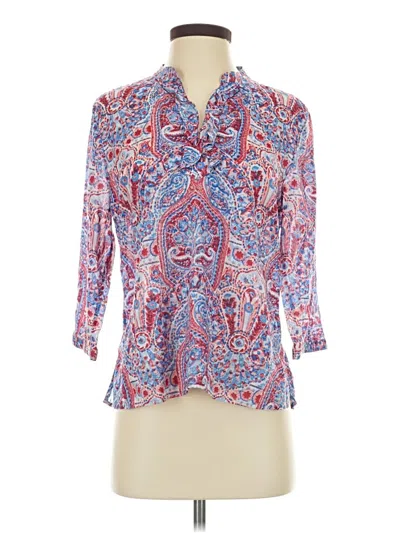 Pre-owned Talbots 3/4 Sleeve T-shirt In Blue