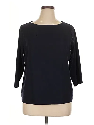 Pre-owned Talbots 3/4 Sleeve T-shirt In Blue
