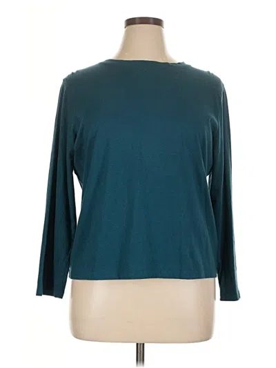 Pre-owned Talbots 3/4 Sleeve T-shirt In Blue