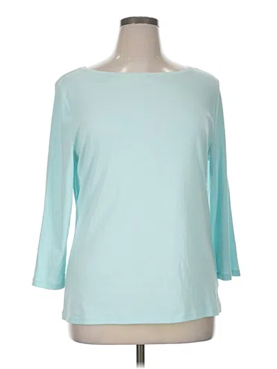 Pre-owned Talbots 3/4 Sleeve T-shirt In Blue