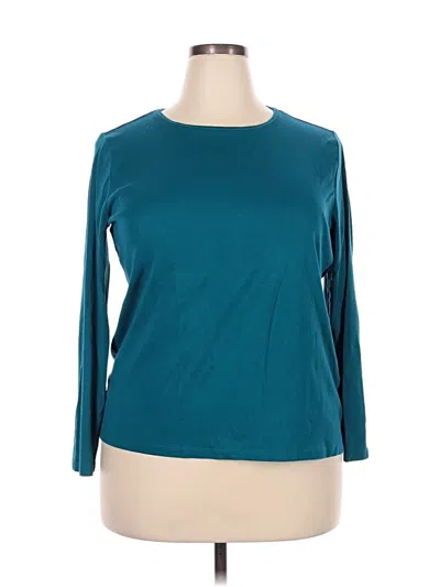 Pre-owned Talbots 3/4 Sleeve T-shirt In Blue