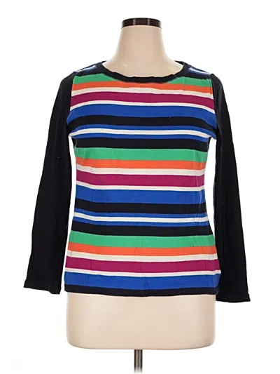 Pre-owned Talbots 3/4 Sleeve T-shirt In Blue