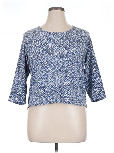 Pre-owned Talbots 3/4 Sleeve T-shirt In Blue