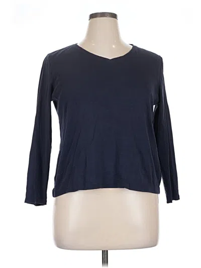 Pre-owned Talbots 3/4 Sleeve T-shirt In Blue