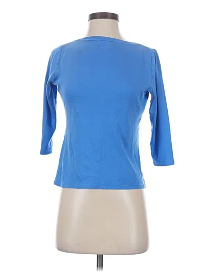 Pre-owned Talbots 3/4 Sleeve T-shirt In Blue