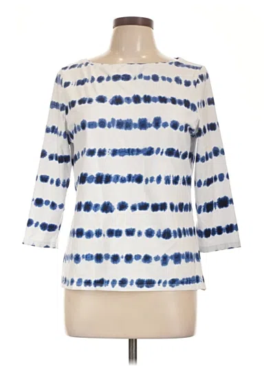 Pre-owned Talbots 3/4 Sleeve T-shirt In Blue
