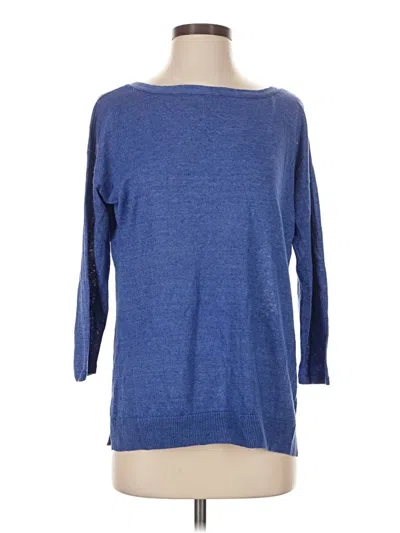 Pre-owned Talbots 3/4 Sleeve T-shirt In Blue
