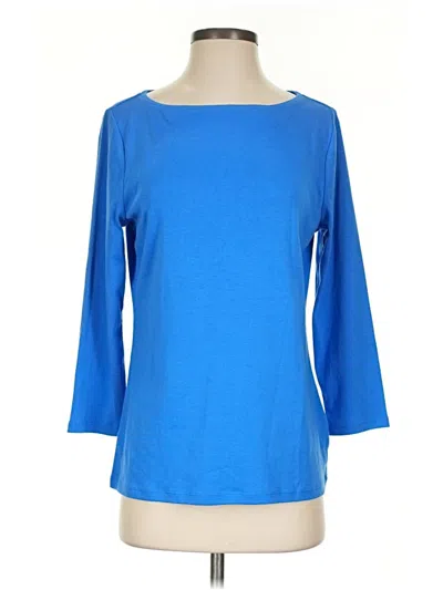 Pre-owned Talbots 3/4 Sleeve T-shirt In Blue