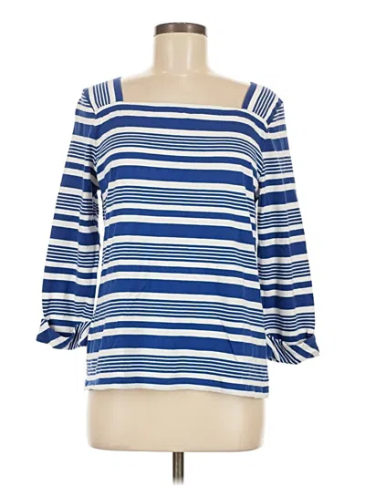 Pre-owned Talbots 3/4 Sleeve T-shirt In Blue
